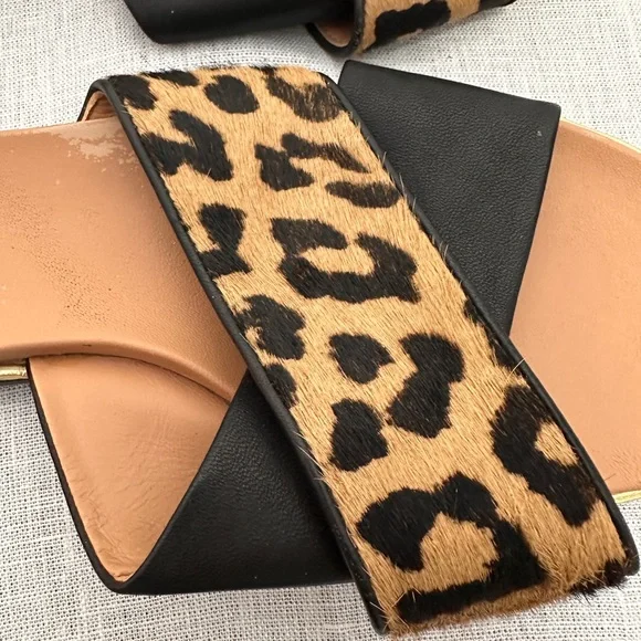 Kate Spade New York Leopard Print Leather Slide Sandals – Size 8.5M - Picture 5 of 9